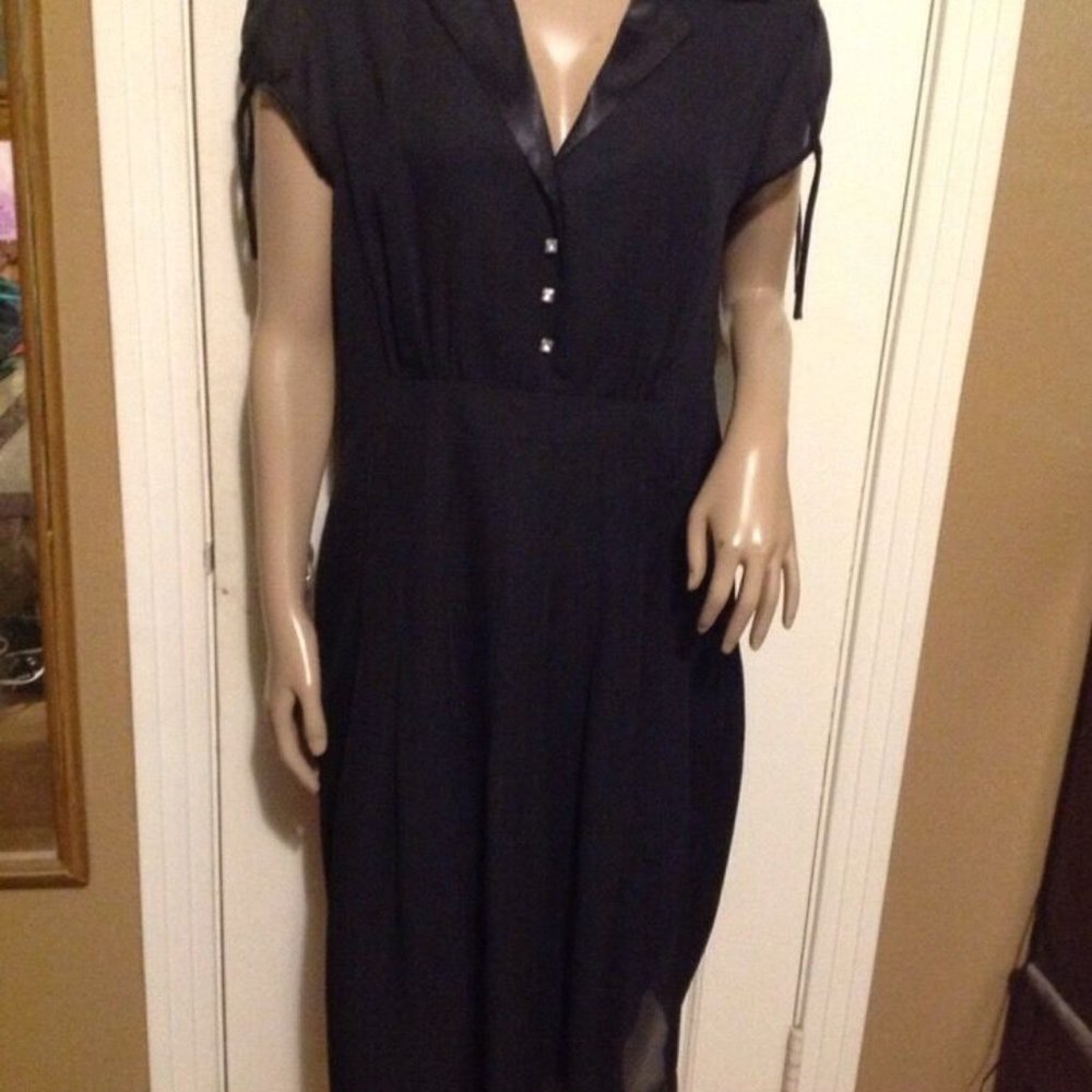 Jessica Howard Black Dress Size 8 Short Sleeve